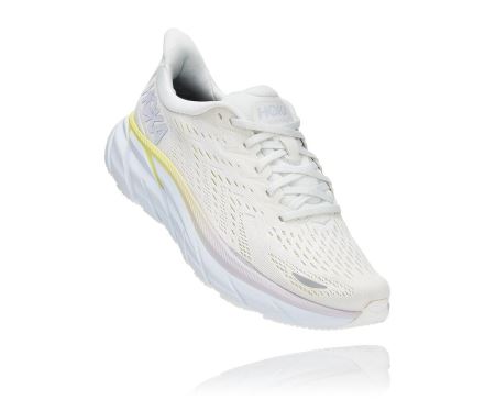 Hoka One One Clifton 8 - Adidasi Alergare Largi Dama Albi | RO-VvZBjy4